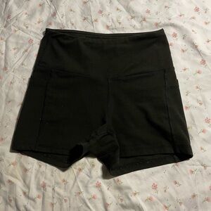 Classic Black Women's Bike Shorts With Pockets